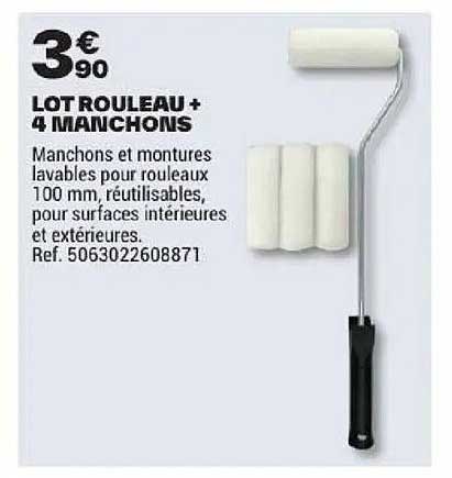 LOT ROULEAU + 4 MANCHONS
