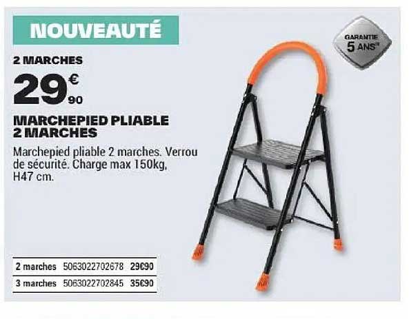 MARCHEPIED PLIABLE 2 MARCHES