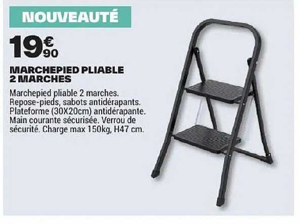 MARCHEPIED PLIABLE 2 MARCHES