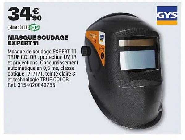 MASQUE SOUDAGE EXPERT 11