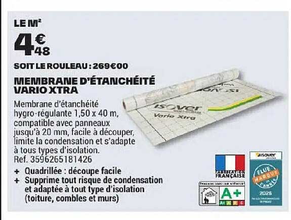 MEMBRANE D’ÉTANCHÉITÉ VARIO XTRA