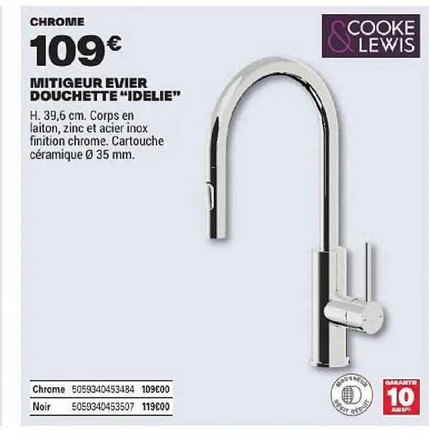 MITIGEUR EVIER DOUCHETTE "IDELIE"