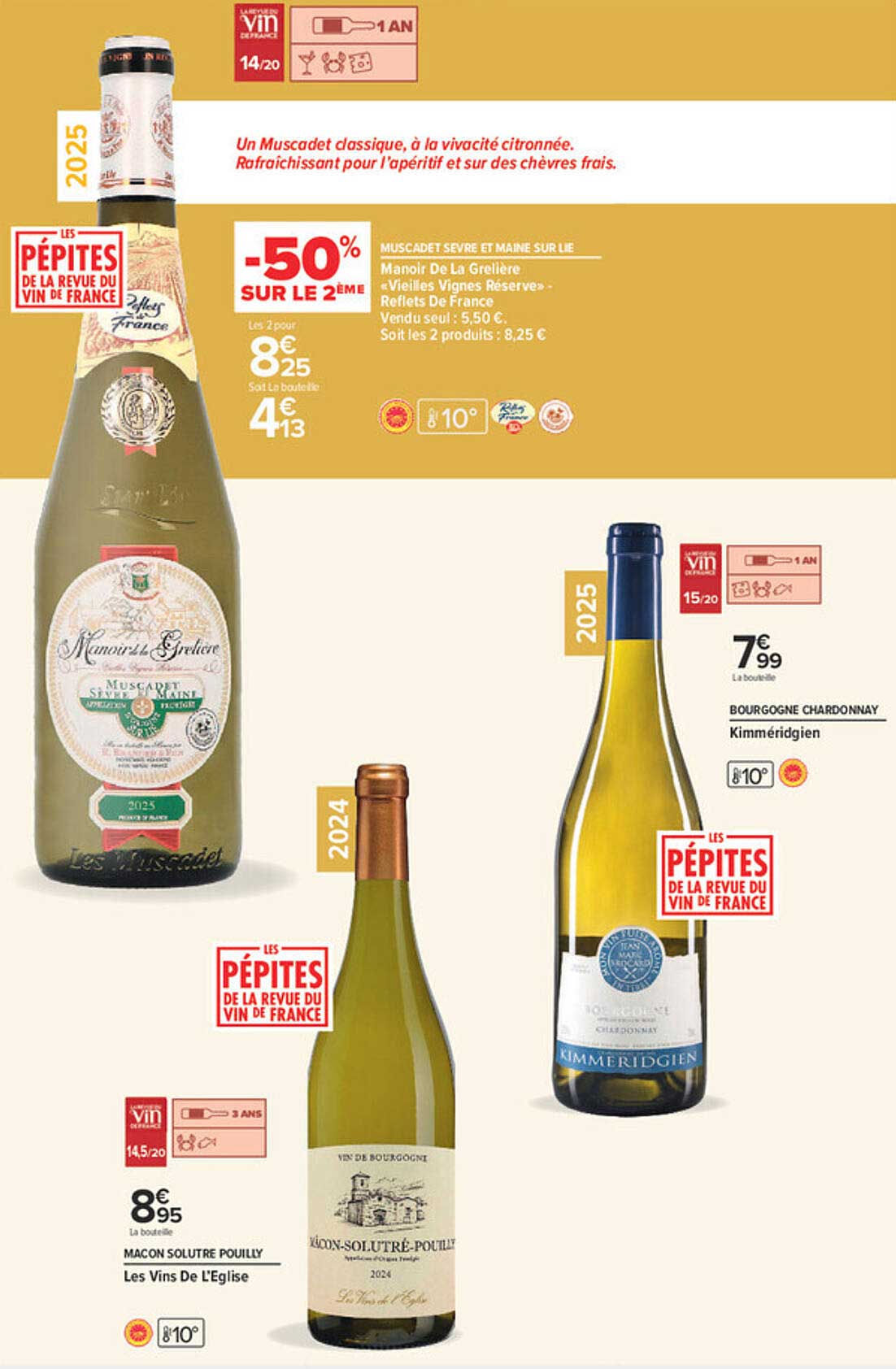 Muscadet Sèvre et Maine sur lie Manoir De La Grelière « Vieilles Vignes Réserve » Reflets De France