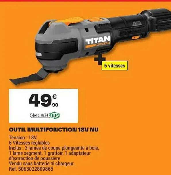 OUTIL MULTIFONCTION 18V NU