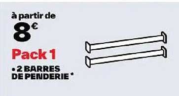 Pack 1 • 2 BARRES DE PENDERIE