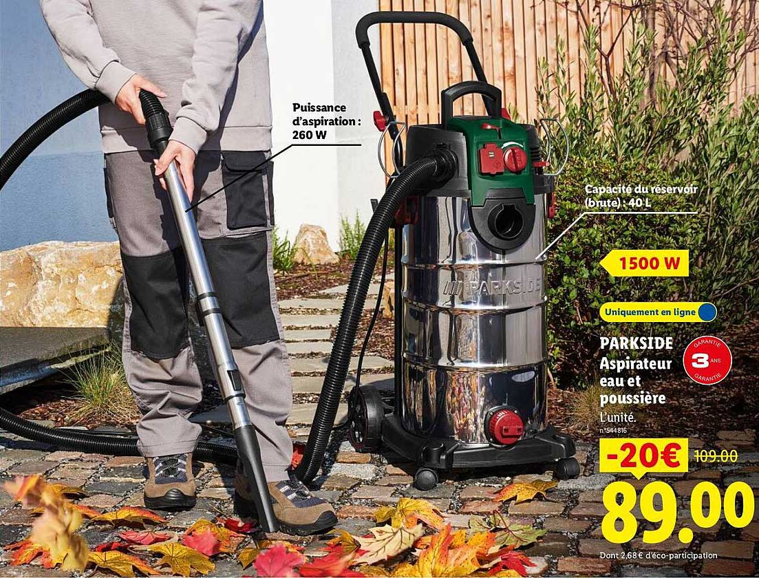 PARKSIDE Aspirateur eau et poussière