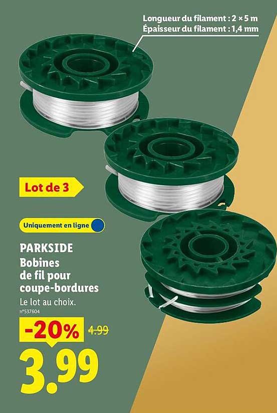 PARKSIDE Bobines de fil pour coupe-bordures