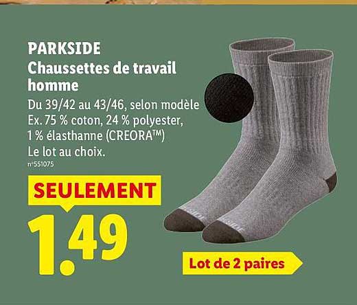 PARKSIDE Chaussettes de travail homme