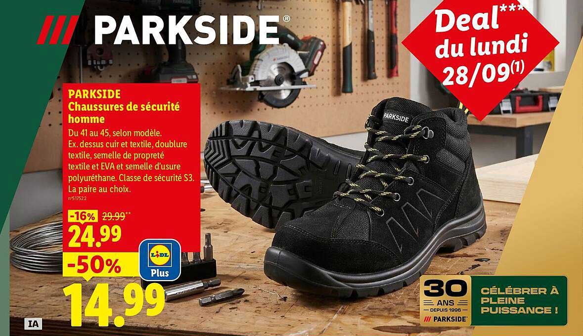PARKSIDE Chaussures de sécurité homme