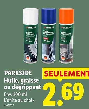 PARKSIDE Huile, graisse ou dégrippant