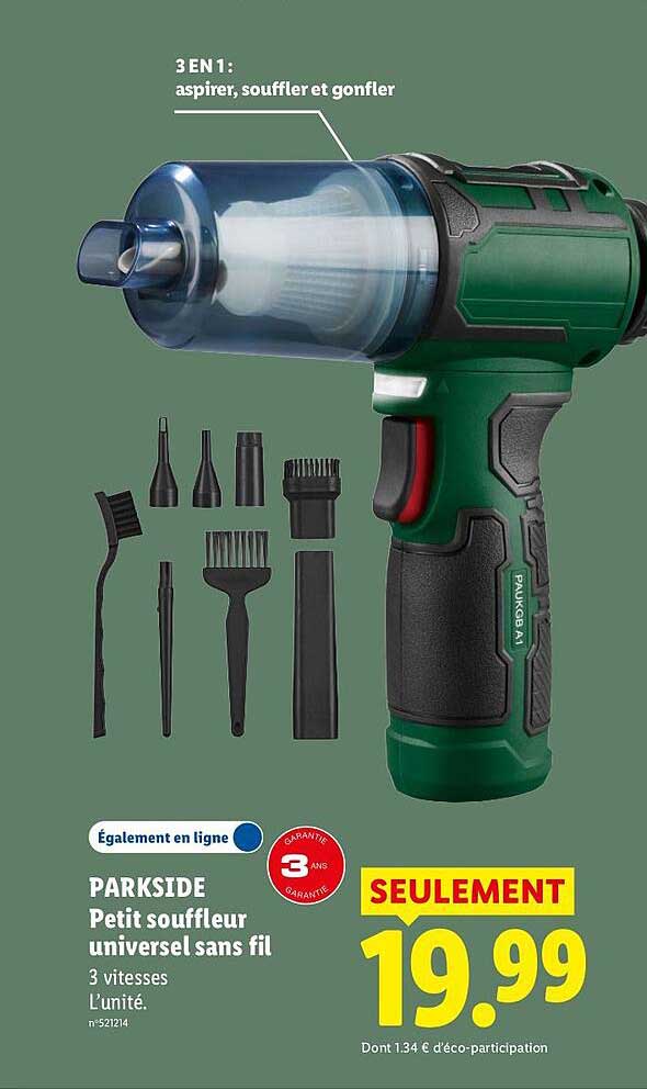 PARKSIDE Petit souffleur universel sans fil