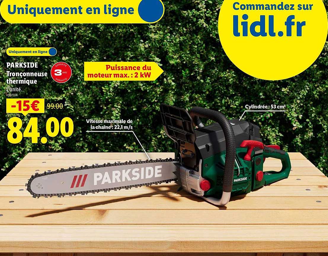 PARKSIDE Tronçonneuse thermique