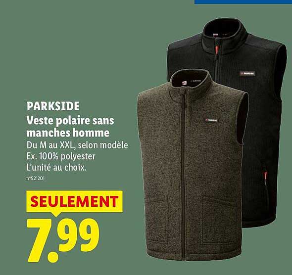PARKSIDE Veste polaire sans manches homme