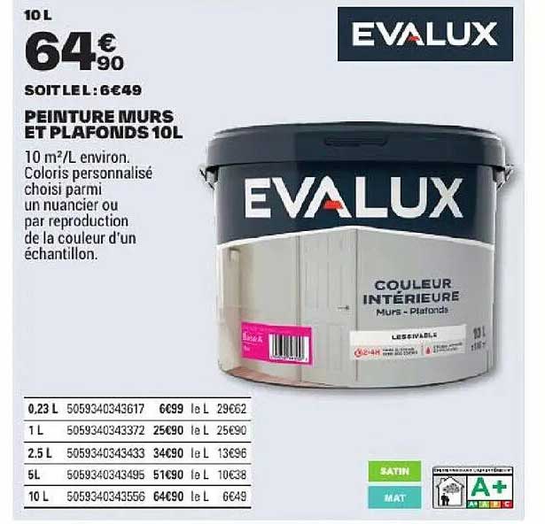 PEINTURE MURS ET PLAFONDS 10L