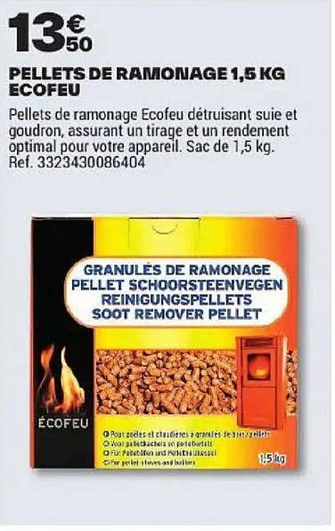 PELLETS DE RAMONAGE 1,5 KG ECOFEU