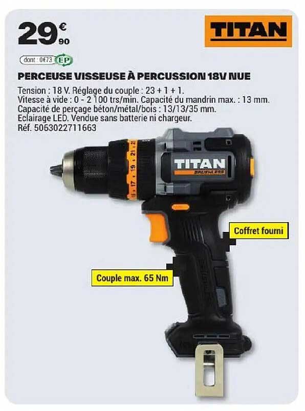 PERCEUSE VISSEUSE À PERCUSSION 18V NUE