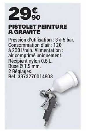 PISTOLET PEINTURE A GRAVITE