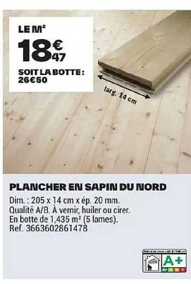 PLANCHER EN SAPIN DU NORD