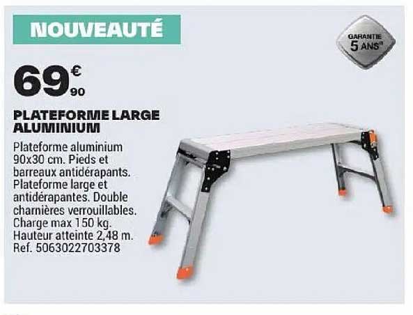 PLATEFORME LARGE ALUMINIUM
