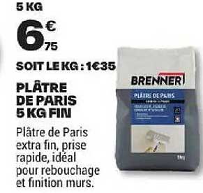 PLÂTRE DE PARIS 5 KG FIN