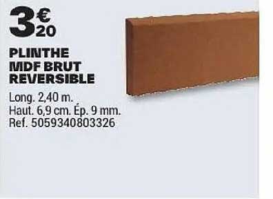 PLINTHE MDF BRUT REVERSIBLE