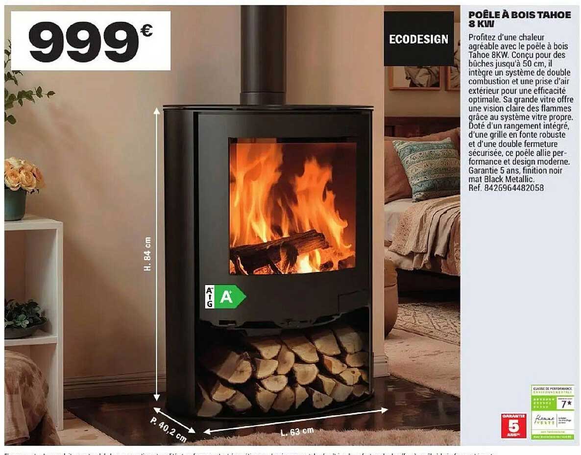 POÊLE À BOIS TAHOE 8 KW