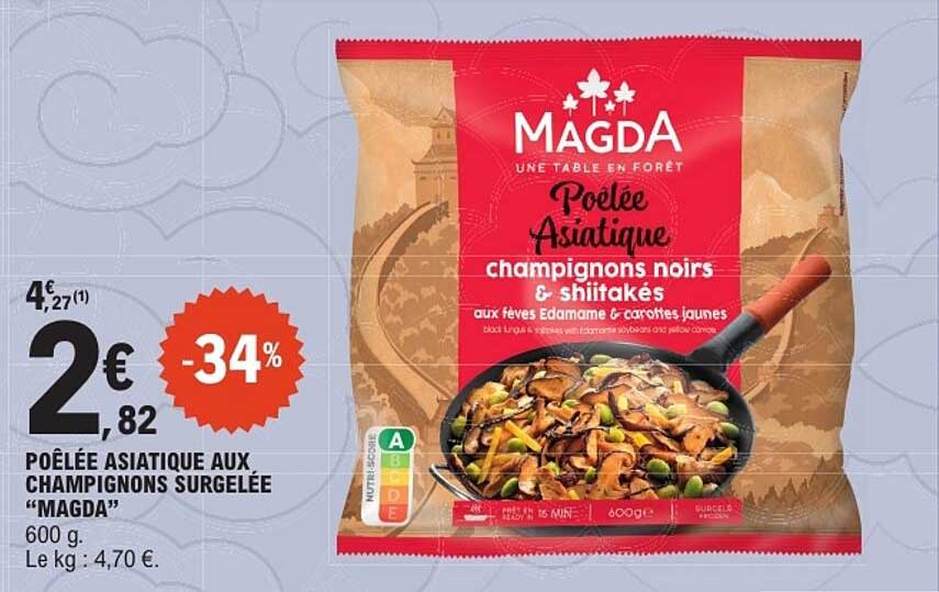 POÊLÉE ASIATIQUE AUX CHAMPIGNONS SURGELÉE “MAGDA”