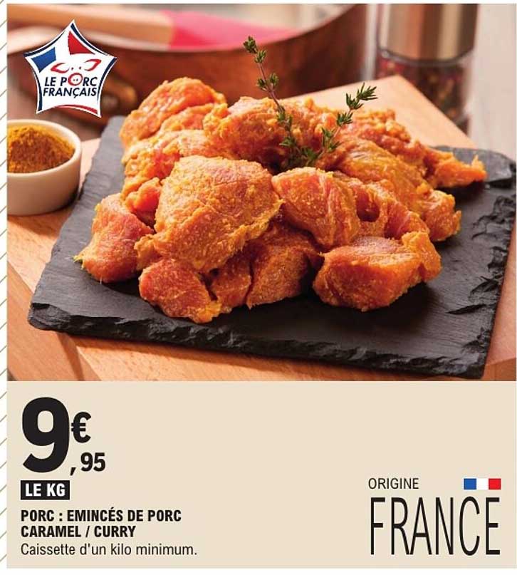 PORC : ÉMINCÉS DE PORC CARAMEL / CURRY