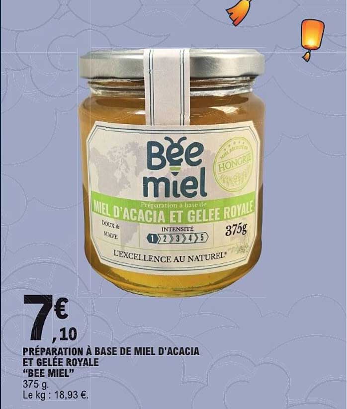 Préparation à base de miel d’acacia et gelée royale “BEE MIEL”