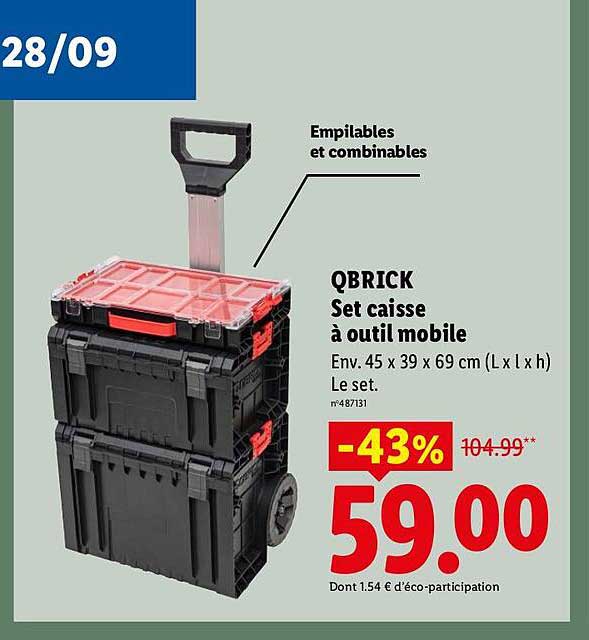 QBRICK Set caisse à outil mobile