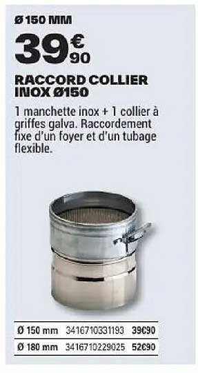 RACCORD COLLIER INOX Ø150