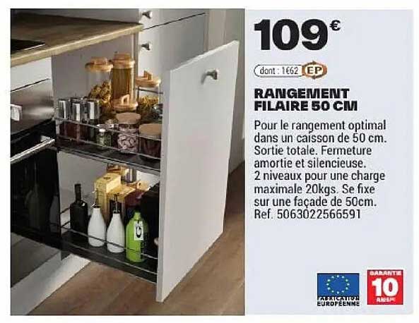 RANGEMENT FILAIRE 50 CM