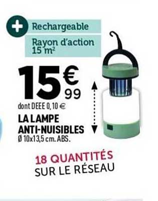 Rechargeable Rayon d'action 15 m²