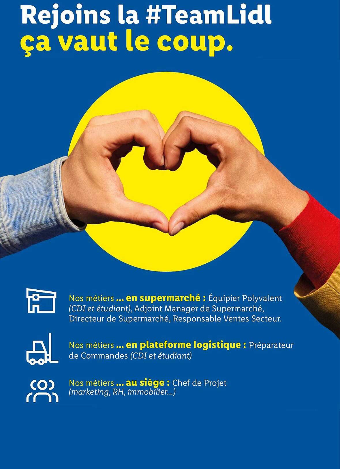 Rejoins la #TeamLidl ça vaut le coup.