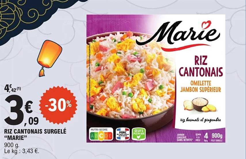 RIZ CANTONAIS SURGELÉ “MARIE”