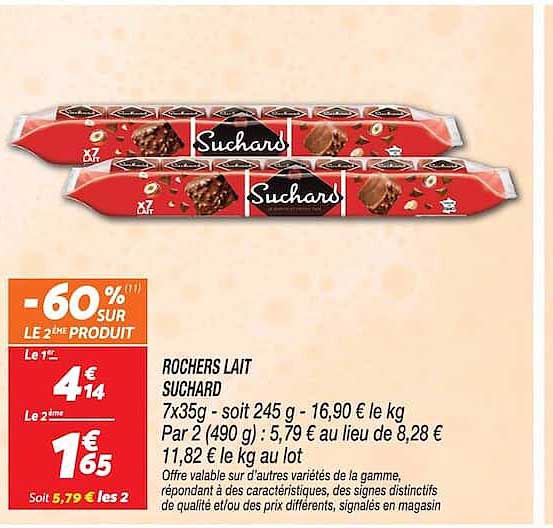 ROCHERS LAIT SUCHARD