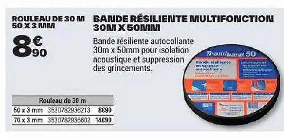ROULEAU DE 30 M 50 X 3 MM