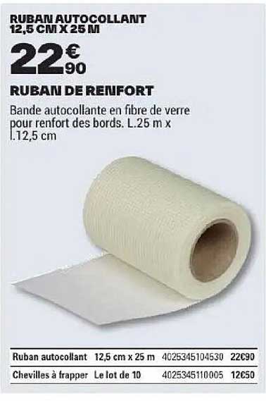 RUBAN AUTOCOLLANT 12,5 CM X 25 M