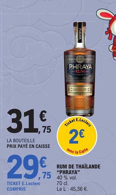 RUM DE THAÏLANDE “PHRAYA”
