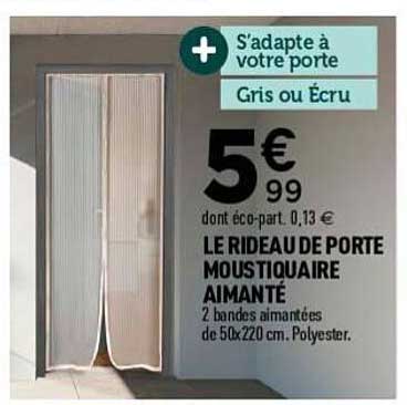 S'adapte à votre porte Gris ou Écru
