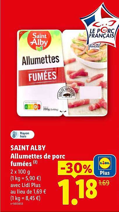 SAINT ALBY Allumettes de porc fumées