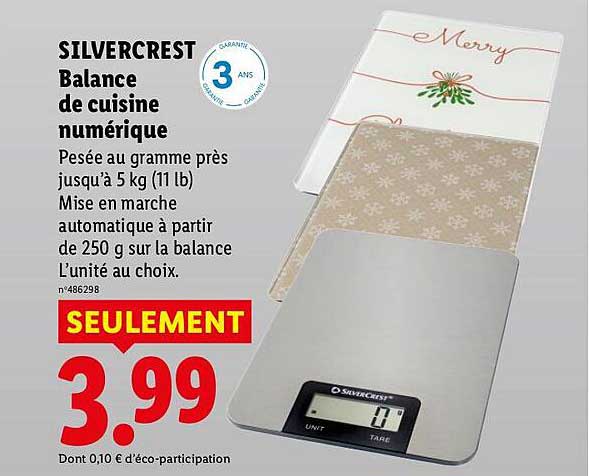 SILVERCREST Balance de cuisine numérique