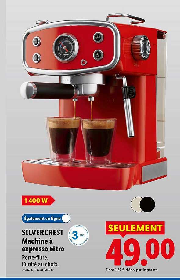 SILVERCREST Machine à expresso rétro