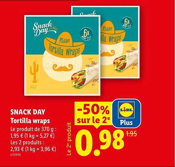 SNACK DAY Tortilla wraps