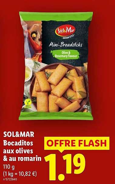 SOL&MAR Bocaditos aux olives & au romarin