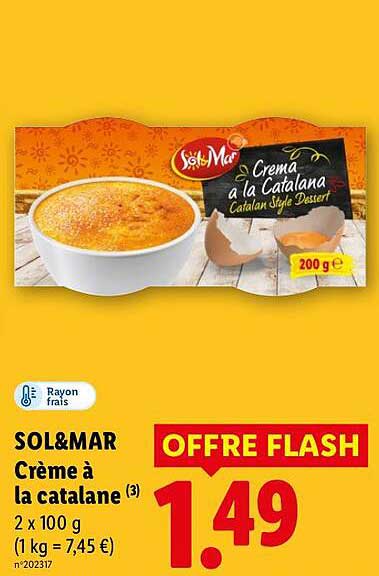 SOL&MAR Crème à la catalane