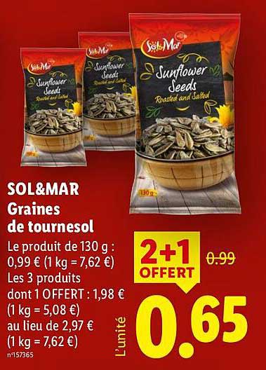 SOL&MAR Graines de tournesol