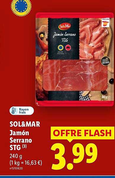 SOL&MAR Jamón Serrano STG (3) 240 g