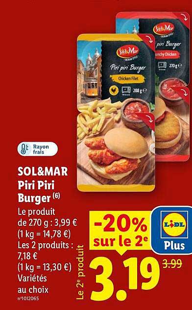 SOL&MAR Piri Piri Burger