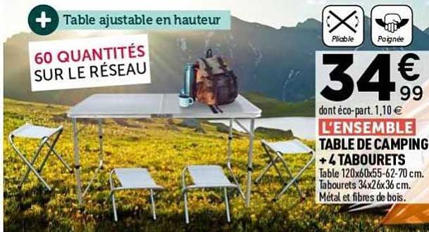 Table ajustable en hauteur